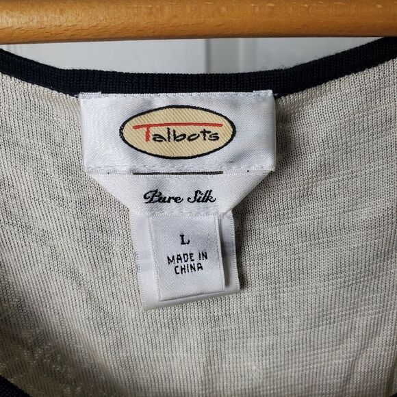 Talbots Silk Lace Overlay Sleeveless Top Size Large - Picture 6 of 7